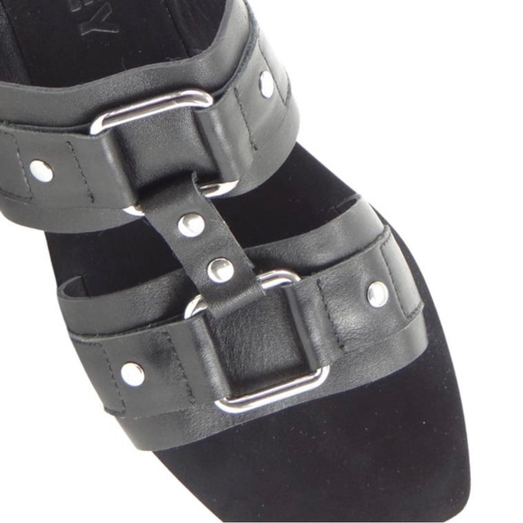 Caverly Cass Slide Sandal Black Leather - Picture 3 of 9